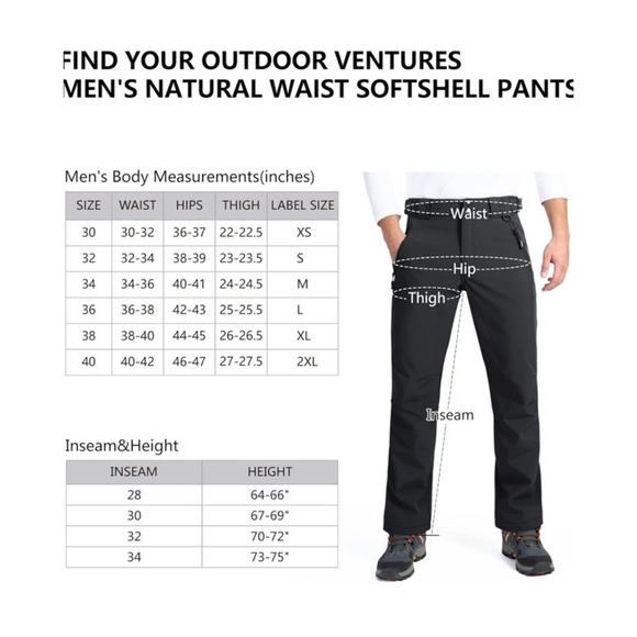 Nwt Outdoor Ventures Men Lite Waterproof Lined Insulated Durable Pants XS / 30 - Picture 4 of 13